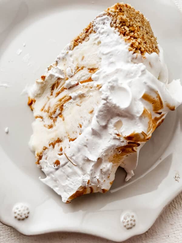 Baked alaska with peanut butter.