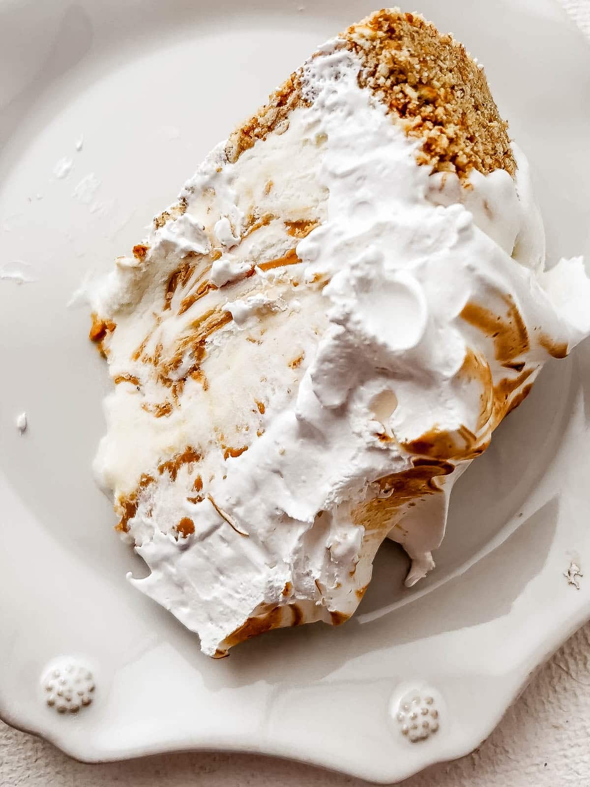 Baked alaska with peanut butter.