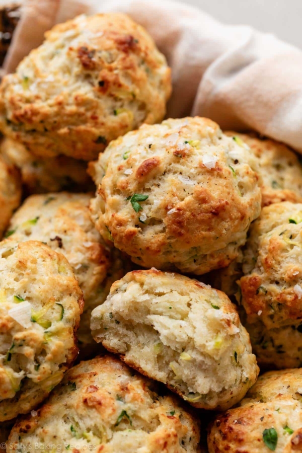 zucchini herb biscuits.