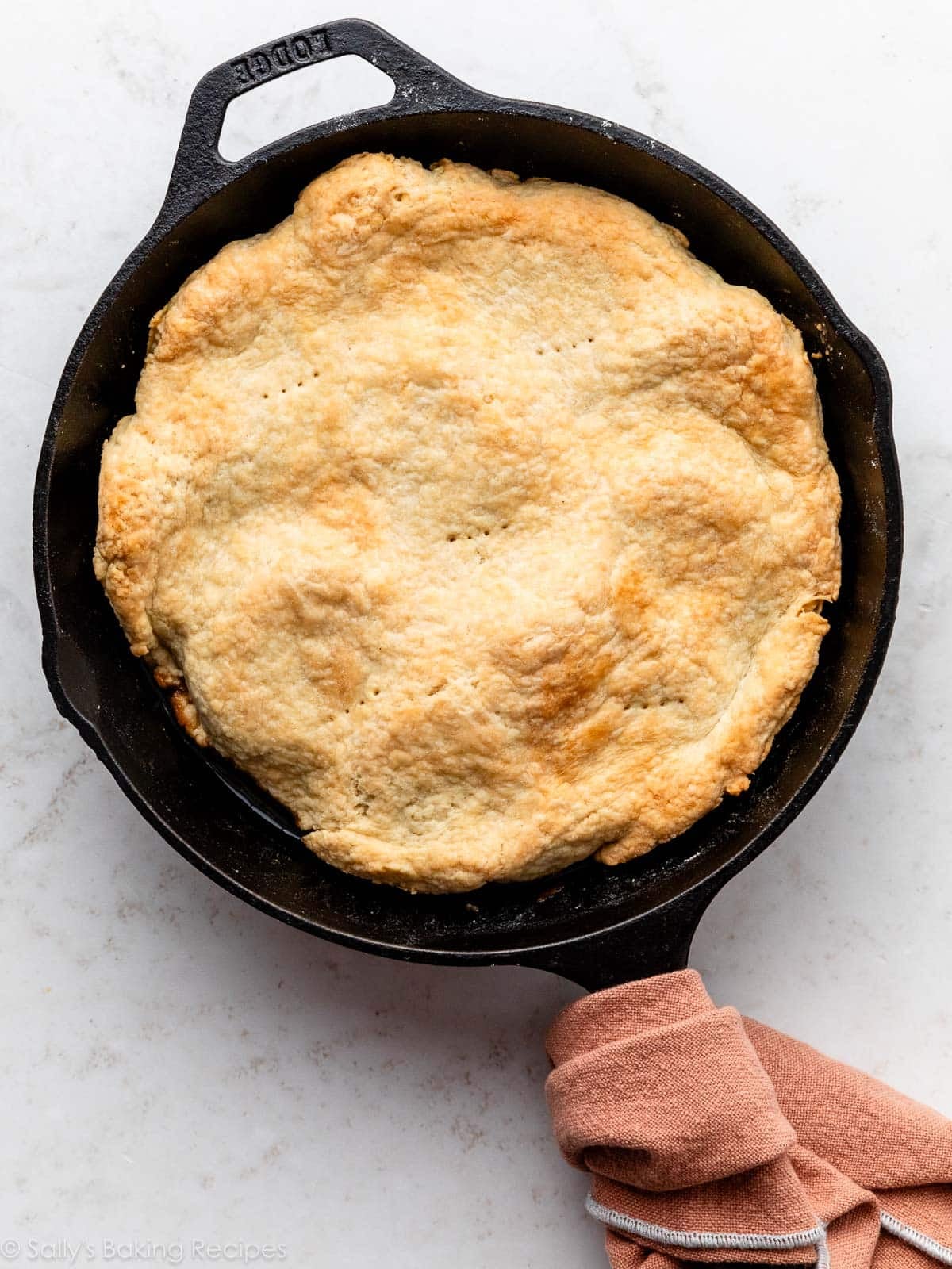 crust in a cast iron skillet.