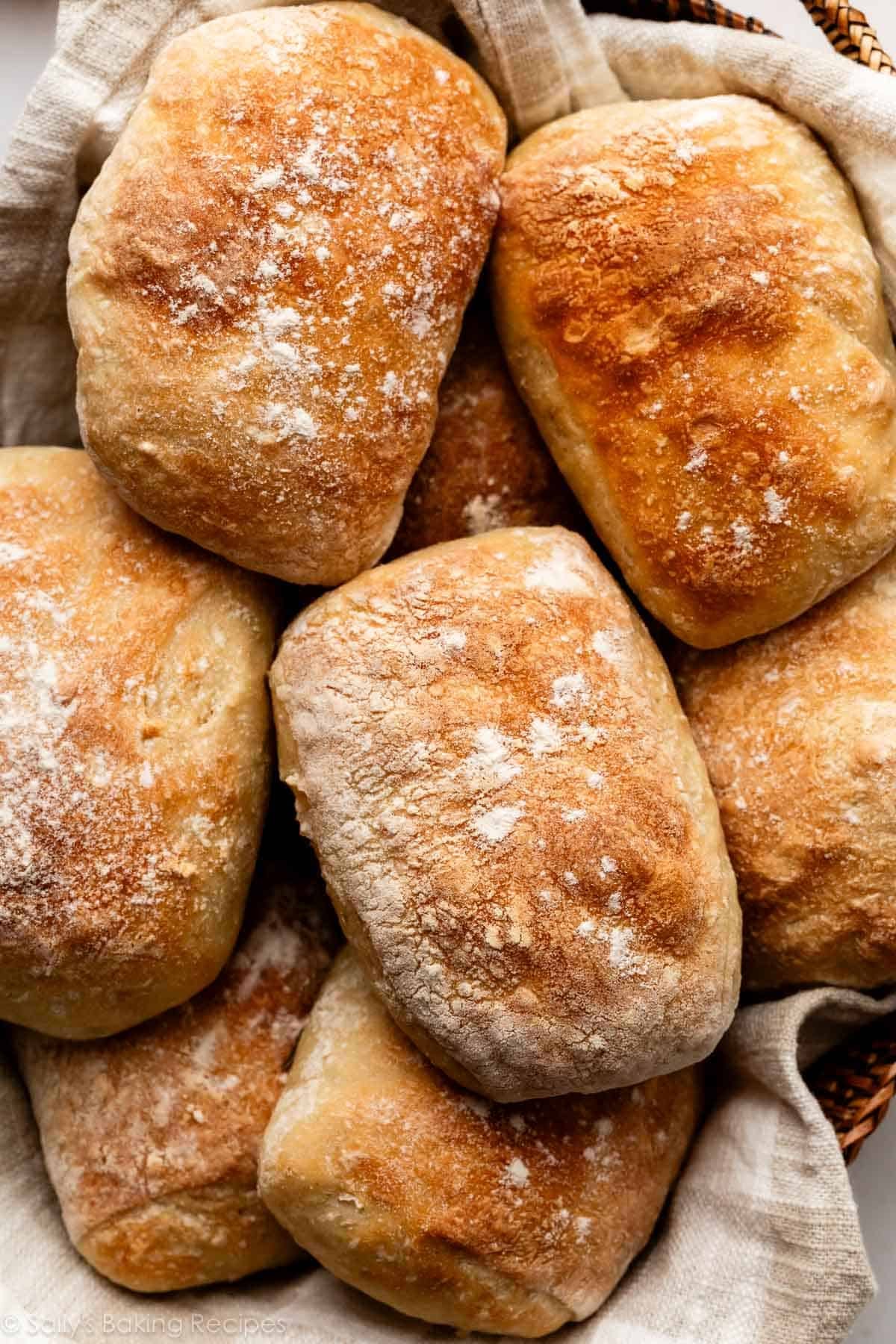 ciabatta bread rolls close-up.