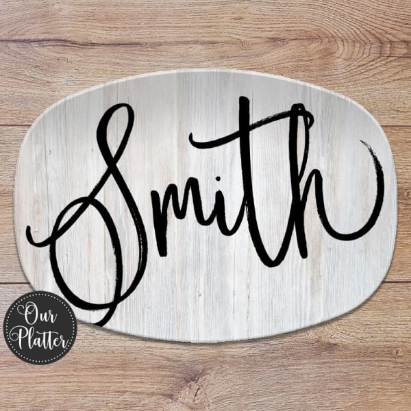 custom personalized serving platter.