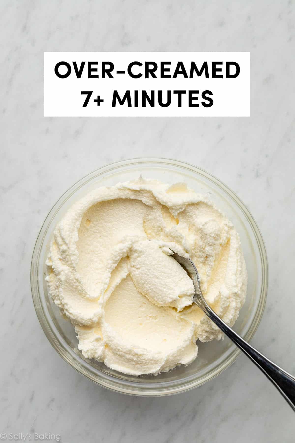 over-creamed butter and sugar in a glass bowl.