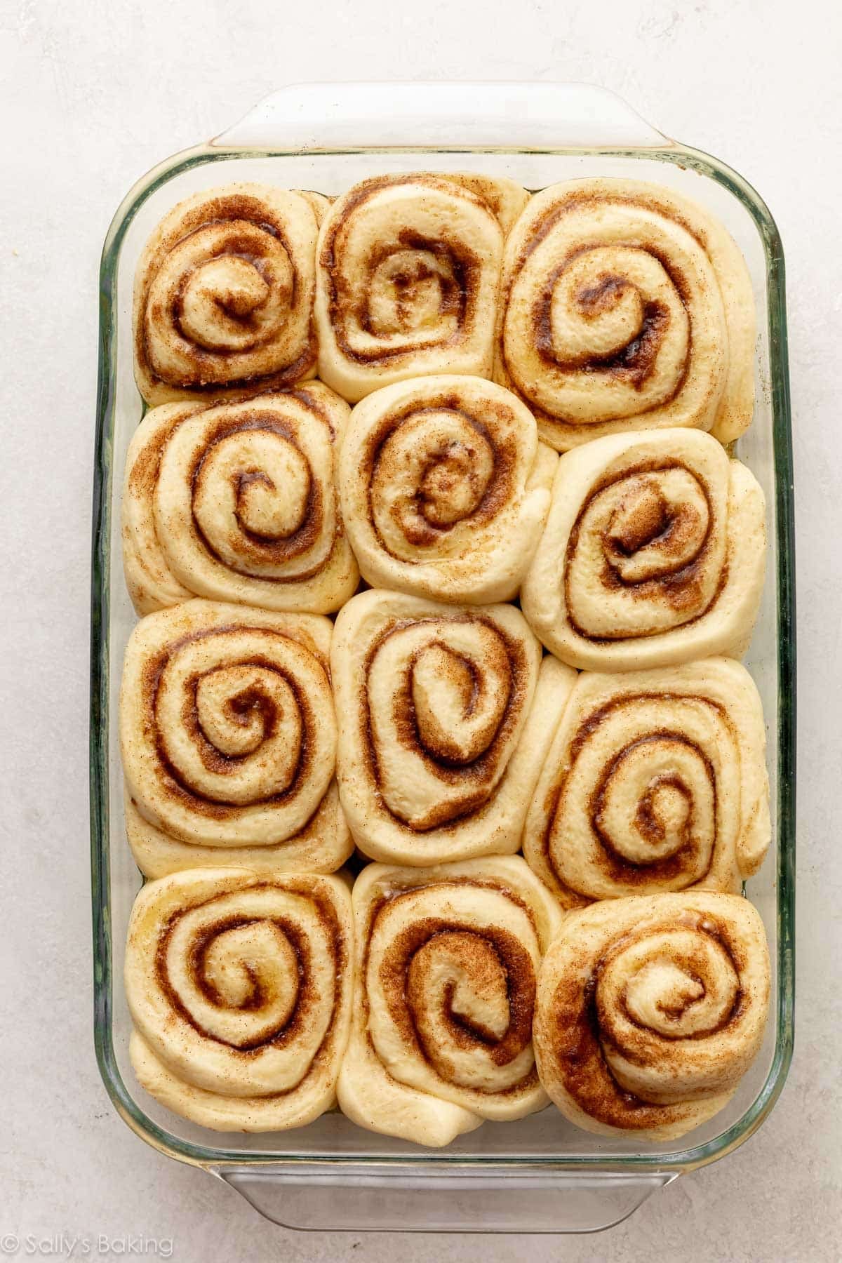 par-baked cinnamon rolls.
