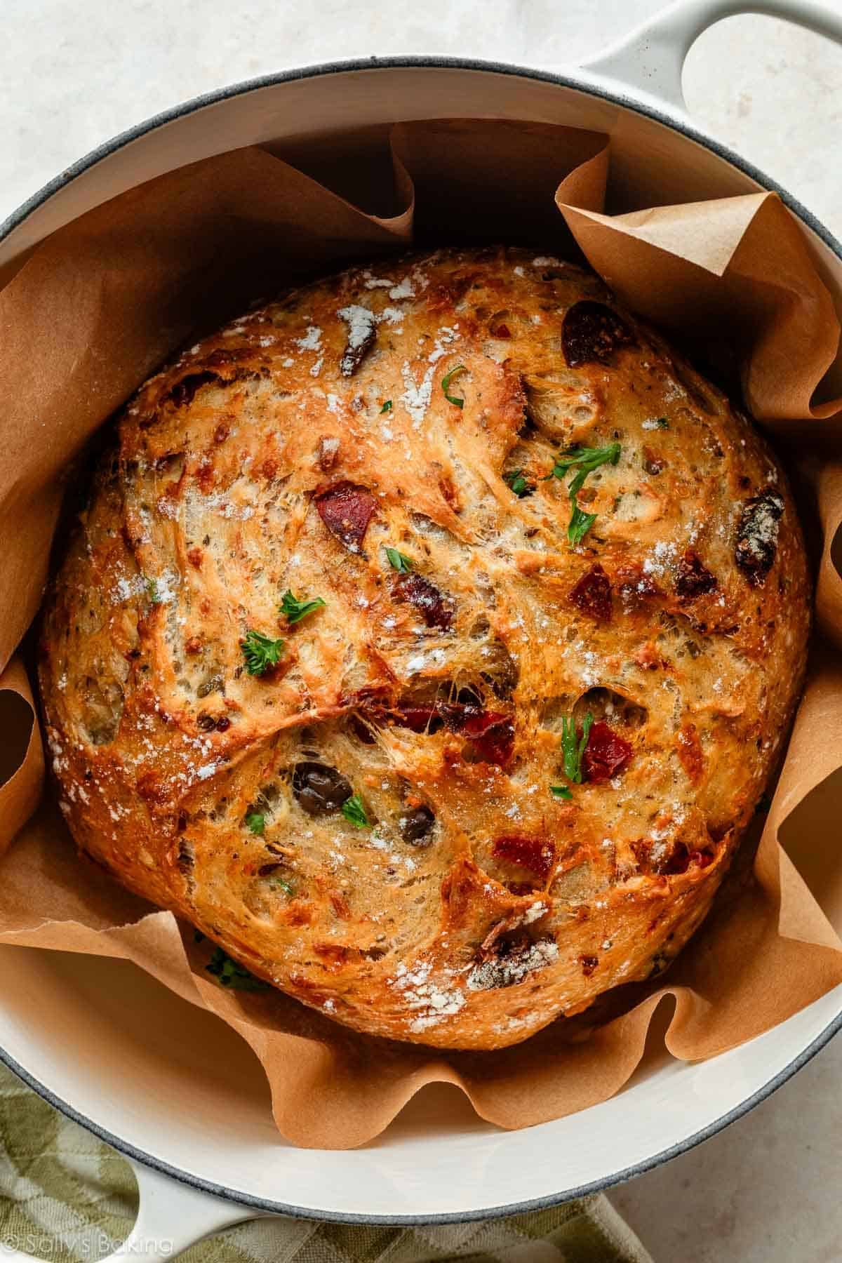 bread in dutch oven.