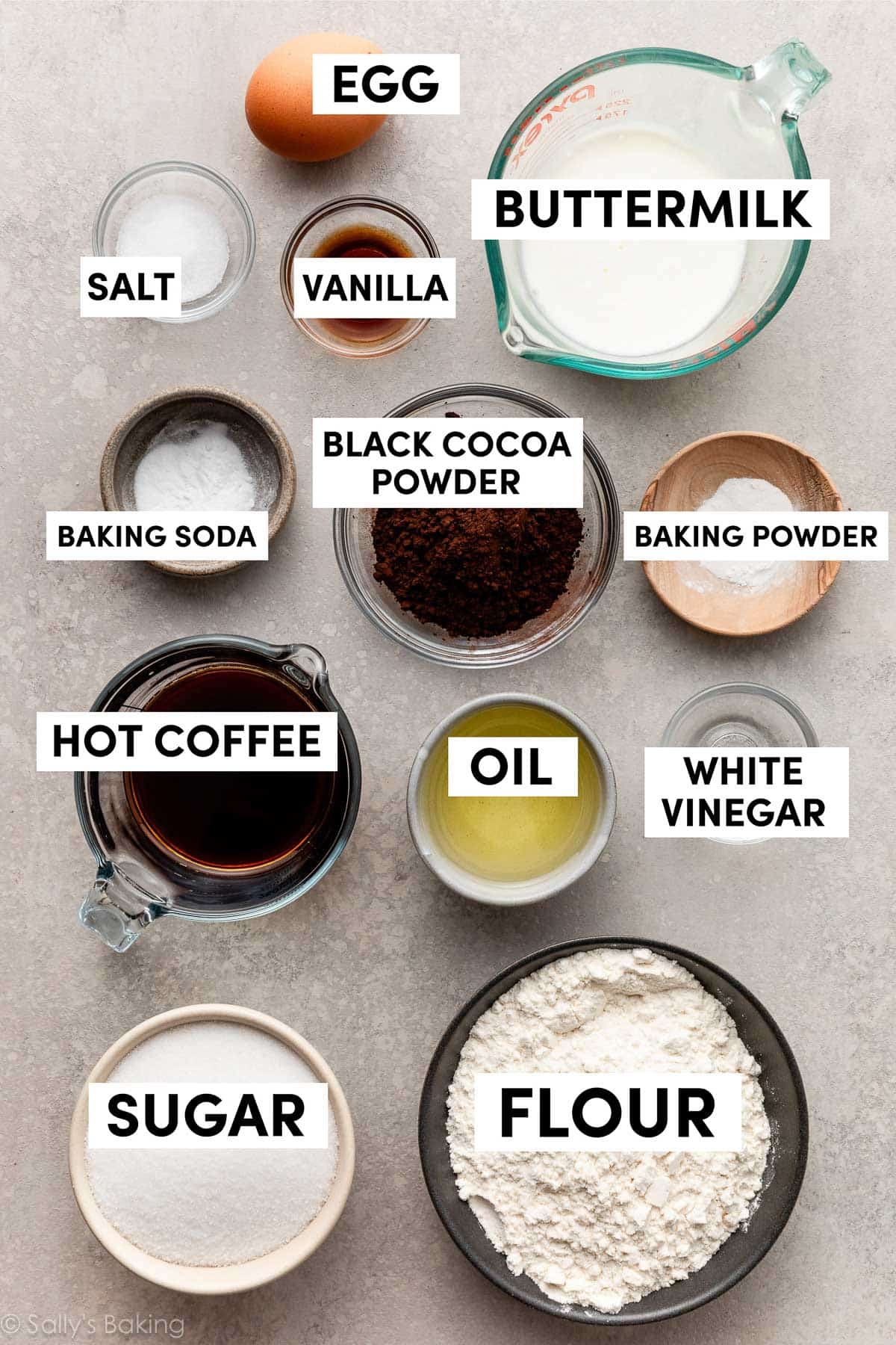 ingredients in bowls.