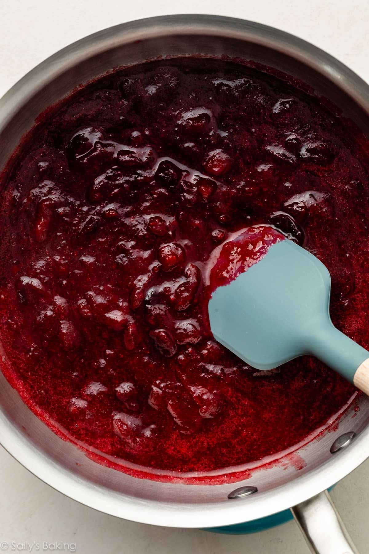 cooked cranberry mixture.