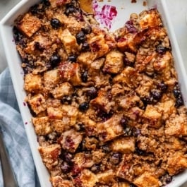 blueberry french toast casserole.