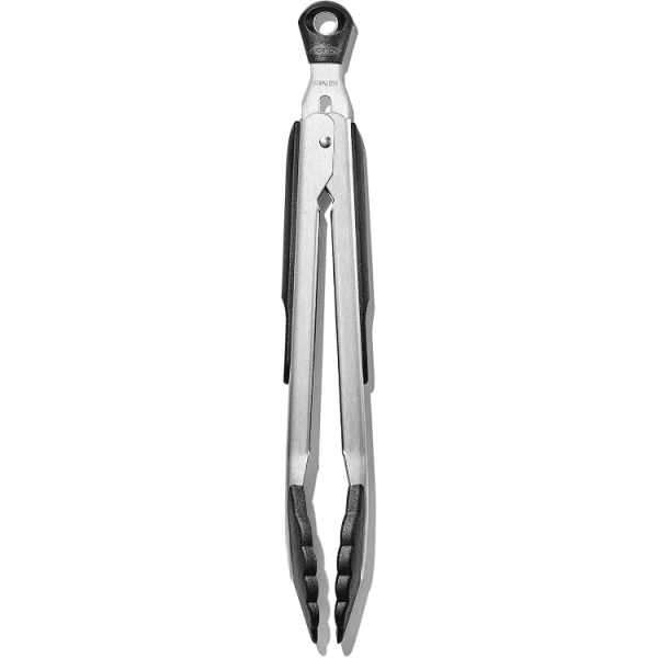 stainless steel tongs.