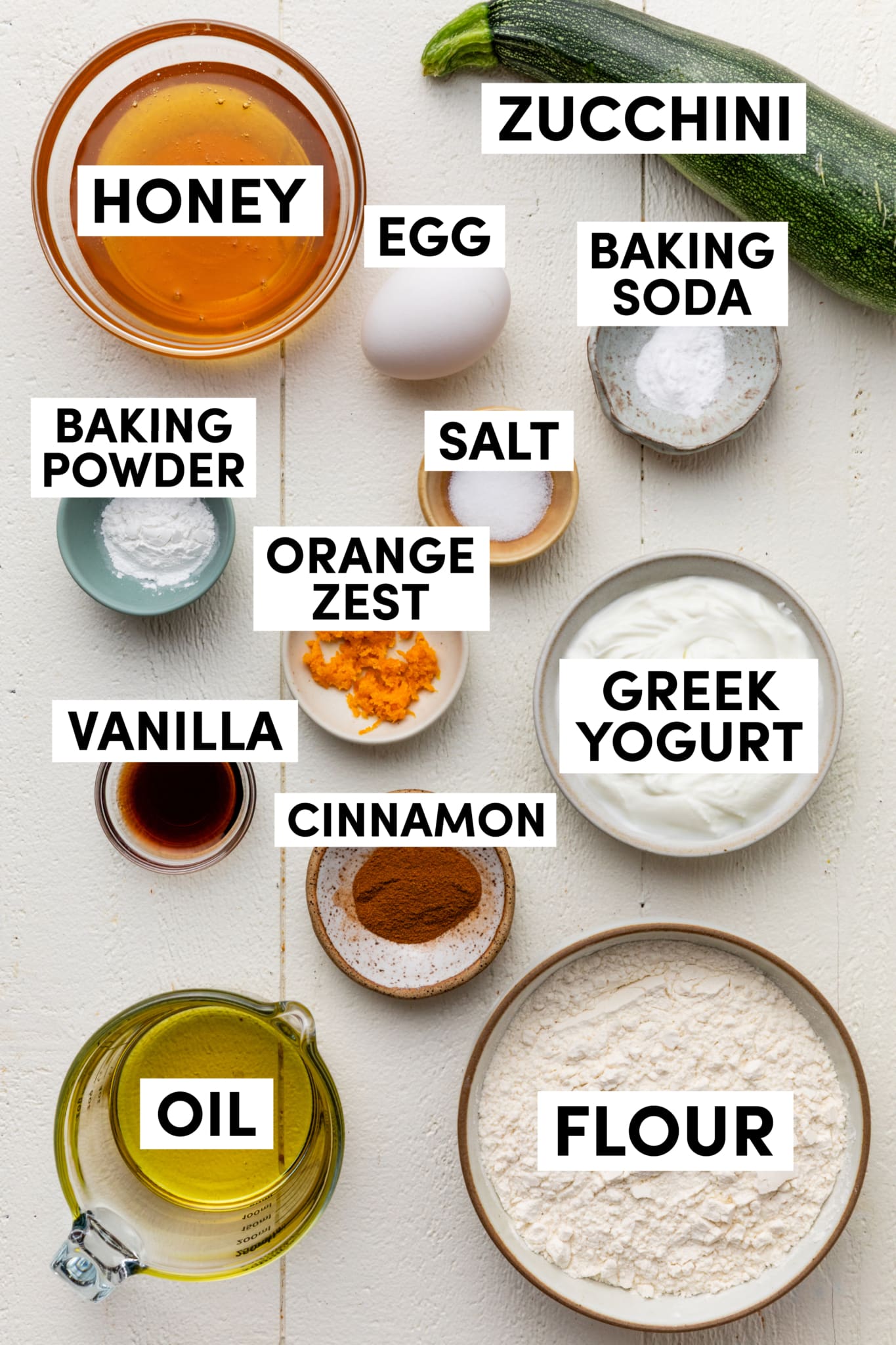 ingredients in bowls.