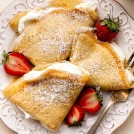 homemade crepes.