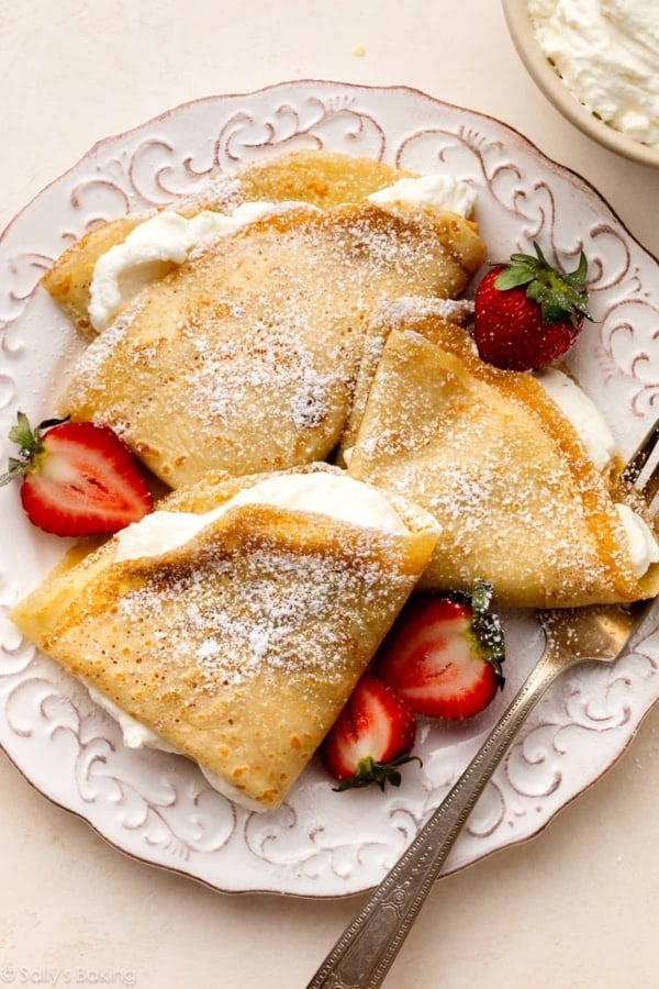 homemade crepes.