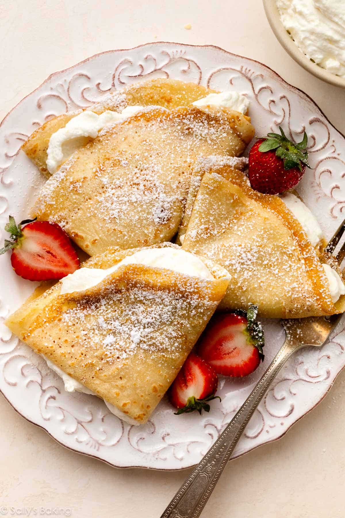 homemade crepes.