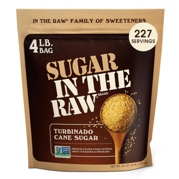 bag of sugar in the raw.