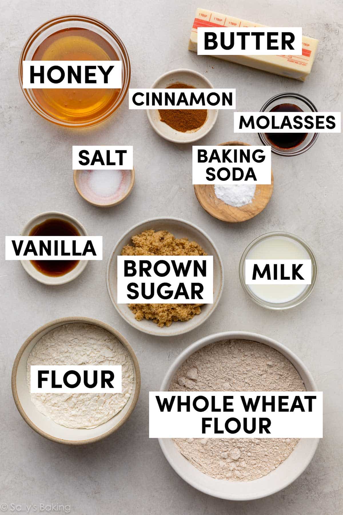 various ingredients in bowls.